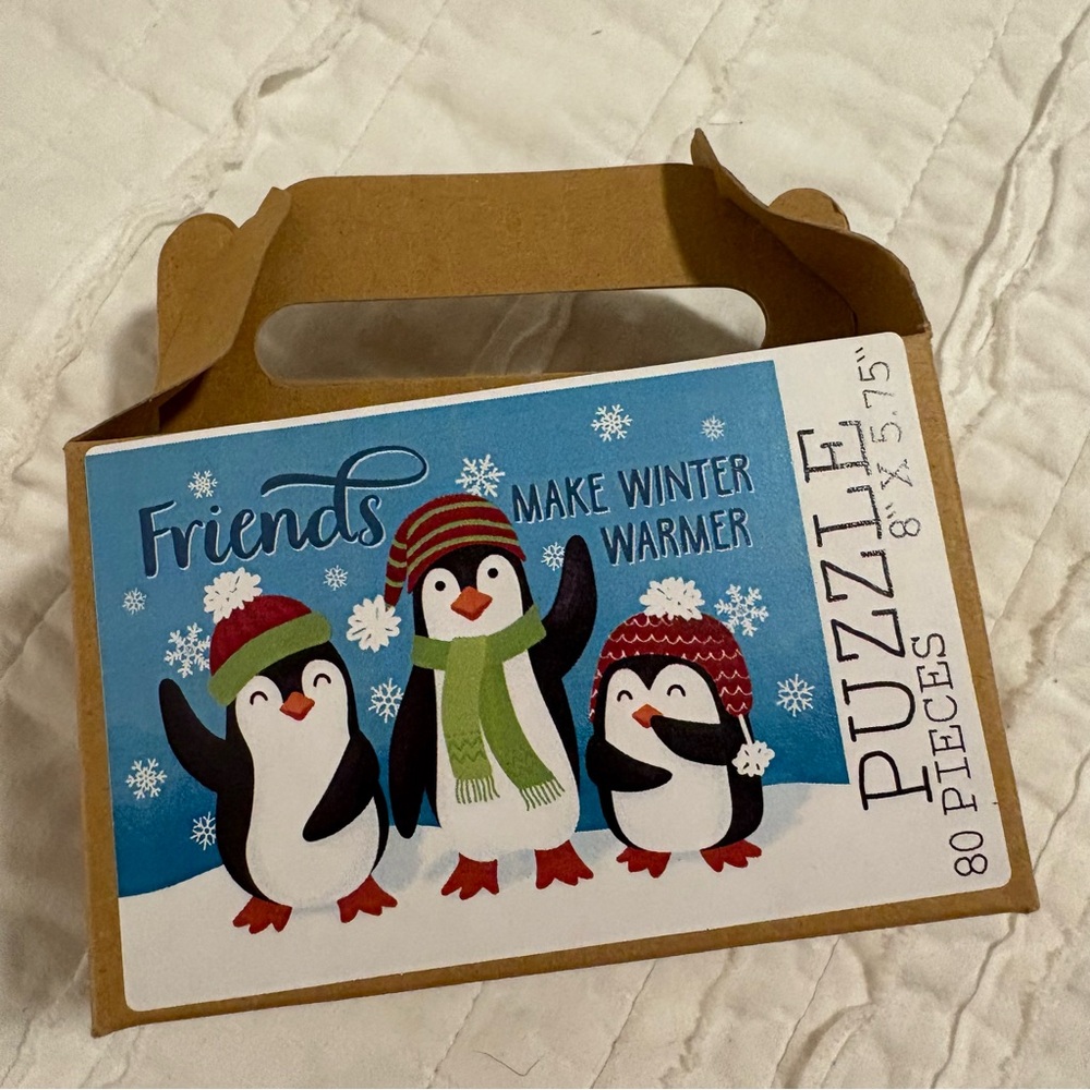 Cute winter penguin mini puzzle